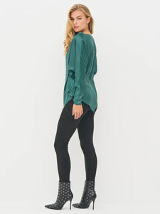 Nu Denmark Boel Blouse - Petrol Green