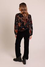 Traffic People Burnout Frill Blouse - Black