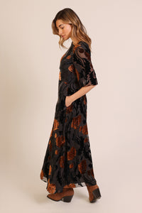 Traffic People Burnout Millie Dress - Black