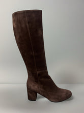 Donna Lei Camoscio Suede Knee Boots - Chocolate Brown