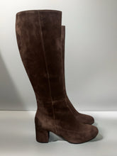Donna Lei Camoscio Suede Knee Boots - Chocolate Brown