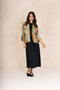 One Hundred Stars China Tree Kimono - Aqua