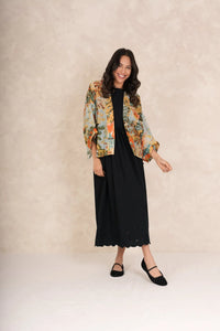 One Hundred Stars China Tree Kimono - Aqua