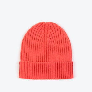 Miss Pom Pom Wool Beanie - Coral