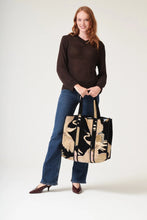 One Hundred Stars Crane Velvet Tote Bag - Black