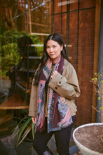 One Hundred Stars Crane Wool Scarf - Plum