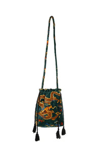 One Hundred Stars Tassel Bag - Dragon Green