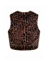 Nooki Edelweiss Faux Fur Gilet - Chocolate Leopard