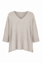 TWNS The Label Jefferson V-Neck Jumper - Mottled Beige