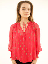 Stardust Georgia Blouse - Raspberry Confetti