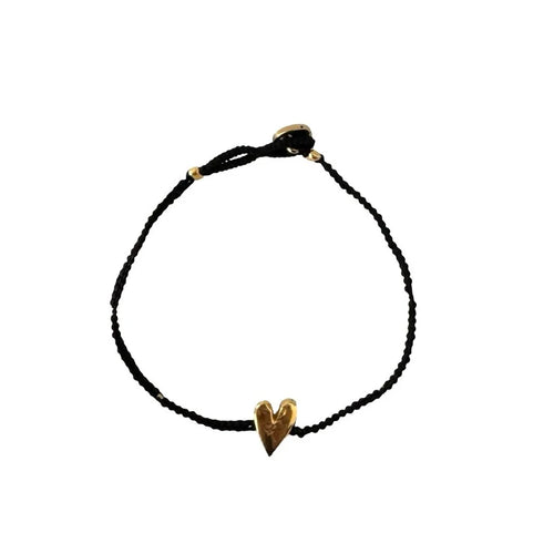 Ibu Jewels Jill Heart Bracelet - Black
