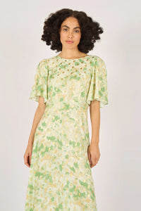 Traffic People Rene Dress - Gold Rush Green