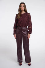 Rino & Pelle Georgina Faux Leather Pants - Chocolate Bean