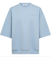 HAUTE L'AMITIE Maxi Split Logo Sweat - Pale Blue
