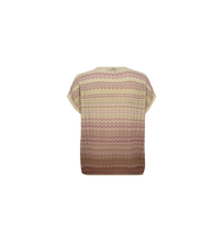 Mos Mosh - Shani Zig Zag V-neck Knit Powder Pink