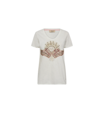 Mos Mosh - Nadine O-SS Deco Tee Powder Pink