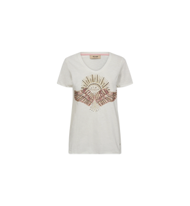 Mos Mosh - Nadine O-SS Deco Tee Powder Pink
