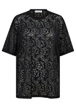 HAUTE L'AMITIE Summer Lace Loose Tee - Black