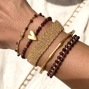 Ibu Jewels Bamboo Bangle Bracelet - Gold
