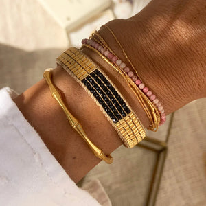 Ibu Jewels Bamboo Bangle Bracelet - Gold
