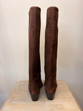 Donna Lei Luna Long Suede Cowboy Boot - Chocolate Brown