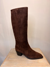 Donna Lei Luna Long Suede Cowboy Boot - Chocolate Brown