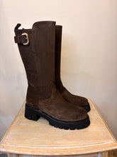 Donna Lei Tiffany Long Suede Boots - Chocolate Brown