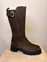 Donna Lei Tiffany Long Suede Boots - Chocolate Brown