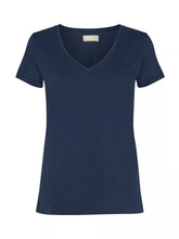 Mos Mosh Arden V Neck Tee - Navy