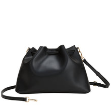 Every Other Drawstring Shoulder Cross Bag - Black