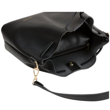 Every Other Drawstring Shoulder Cross Bag - Black