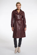 Rino & Pelle Irene Double Breasted Leather Trenchcoat - Chocolate bean