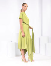 Kevan Jon Mila Pleat Knee Dress - Pear