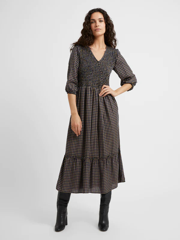 Great Plains Smocked Dress - Indigo