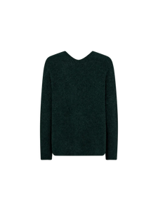 Mos Mosh Thora V Neck Jumper - Dark Pine