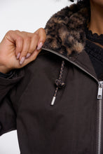Rino & Pelle Lindy Hooded Parka - Peated & Brown Leopard