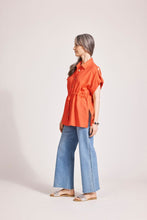 Eb&Ive Miramar Tie Shirt - Coral