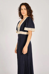 Traffic People Felicity Dress - Midnight Lace Navy