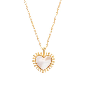 Talis Chains Mini Heart Pendant - Mother of Pearl