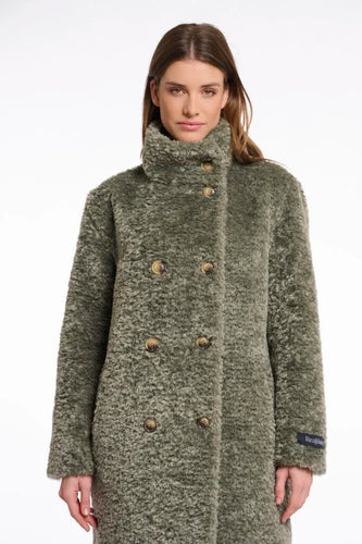 Rino & Pelle Ena Teddy Coat - Green Ash