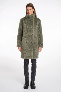 Rino & Pelle Ena Teddy Coat - Green Ash
