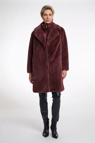 Rino & Pelle Geesje Faux Fur Coat - Chocolate Bean