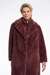 Rino & Pelle Geesje Faux Fur Coat - Chocolate Bean