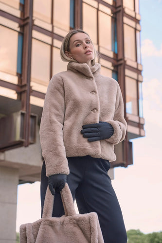 Rino & Pelle Vie Faux Fur Jacket - Oat