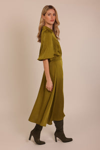 Traffic People Story of Silence Frida Dress -Green