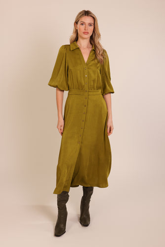 Traffic People Story of Silence Frida Dress -Green