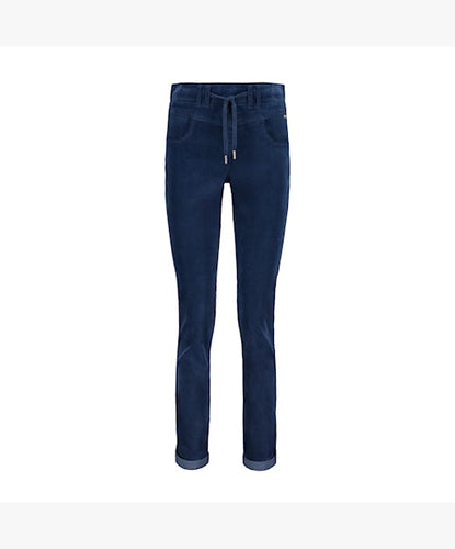 Red Button Tessy Velvet Pants - Jeans Blue