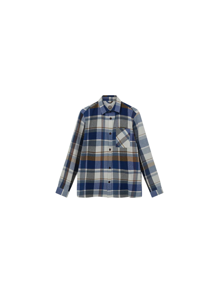 Mos Mosh Mens David Overshirt - Blue Check