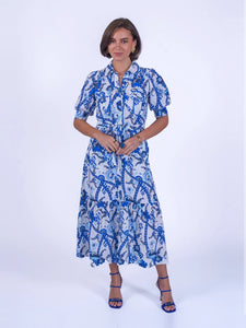 princess polly baby blue dress New Day Originals Safari Dress- Botanical Blue – Dragonfly Boutique Online