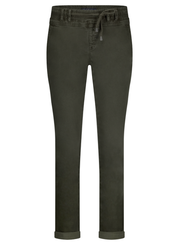 Red Button Tessy Slubtwill - Dark Green